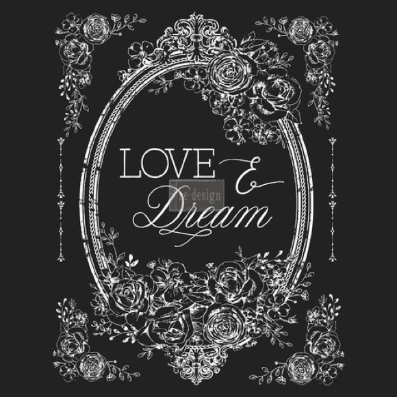 Redesign Decor Transfer ~ RARE ~ Retired Design ~ LOVE & DREAM 22” x 30” - Picture 1 of 4